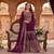 Wine faux georgette readymade sharara salwar suit- Full Stitched free size