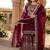 Wine faux georgette readymade sharara salwar suit- Full Stitched free size