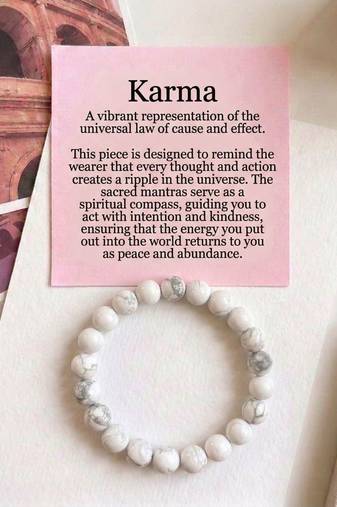 White color howlite stone bracelet
