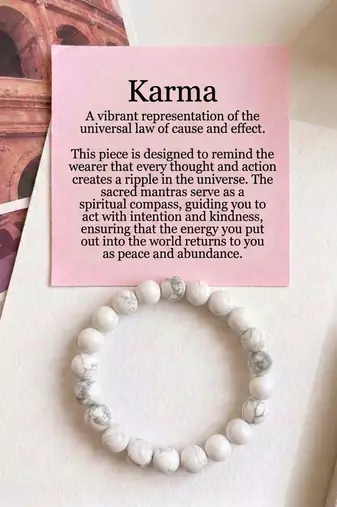 White color howlite stone bracelet