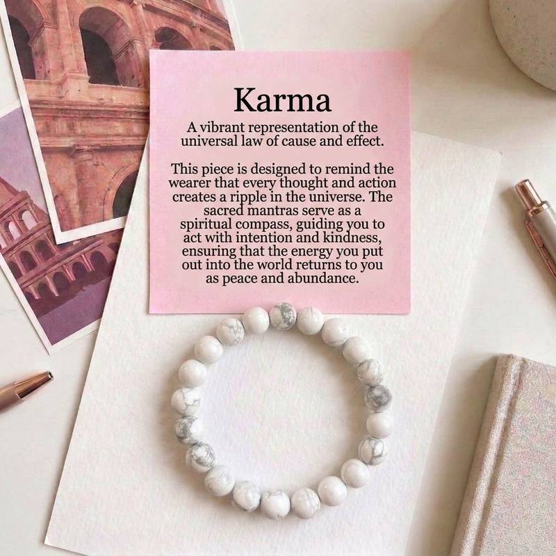 White color howlite stone bracelet