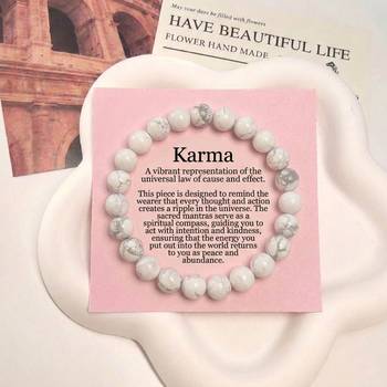 White color howlite stone bracelet 2