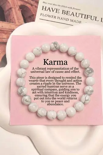 White color howlite stone bracelet