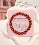 Red color om mani stone bracelet