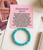 Turquoise blue color communication and good luck natural stone bracelet