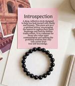 Black color obsidian natural stone bracelet