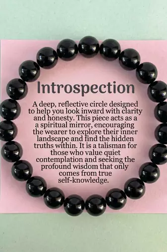 Black color obsidian natural stone bracelet