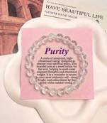 White color clear quartz natural stone bracelet