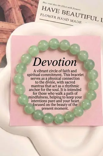 Light green color aventurine natural stone bracelet
