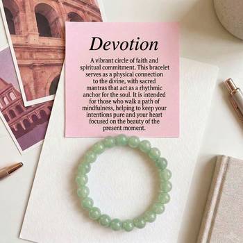 Light green color aventurine natural stone bracelet 2