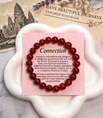 Red color onyx natural stone bracelet