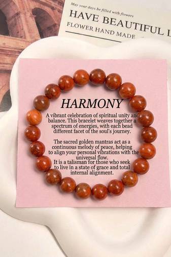 Red color jasper natural stone bracelet