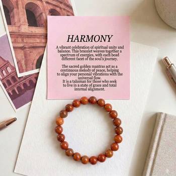Red color jasper natural stone bracelet 2
