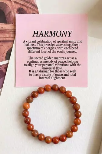 Red color jasper natural stone bracelet