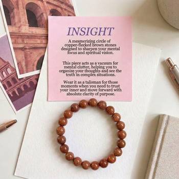 Red color sun natural stone bracelet 2