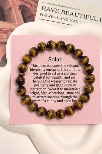 Brown color tiger eye natural stone bracelet
