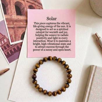 Brown color tiger eye natural stone bracelet 2