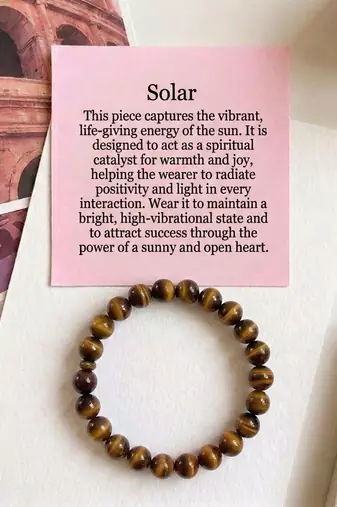 Brown color tiger eye natural stone bracelet