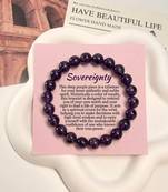Purple color amethyst round stone bracelet