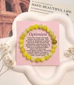 Yellow color serpentine stone bracelet