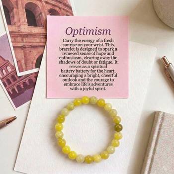 Yellow color serpentine stone bracelet 2
