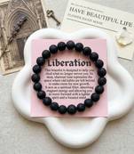 Black color lava stone bracelet