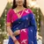 Navy Blue Color Zari Weawing Border Work Silk Saree 
