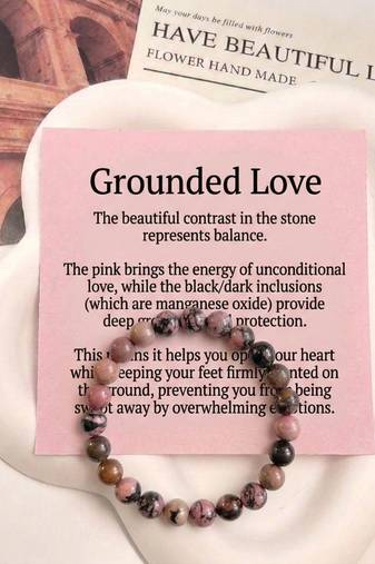 Brown color rhodonite stone bracelet