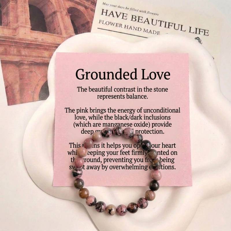 Brown color rhodonite stone bracelet