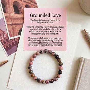 Brown color rhodonite stone bracelet 2