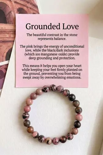 Brown color rhodonite stone bracelet