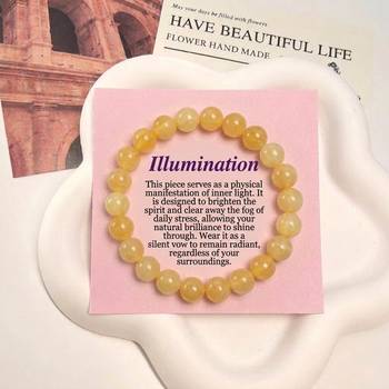 Yellow color calcite stone bracelet 1