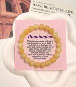 Yellow color calcite stone bracelet