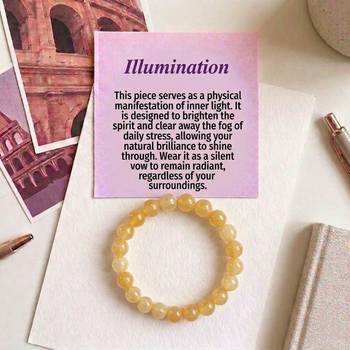 Yellow color calcite stone bracelet 2