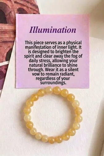 Yellow color calcite stone bracelet