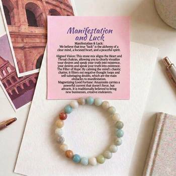 Multi color multi amazonite stone bracelet 1