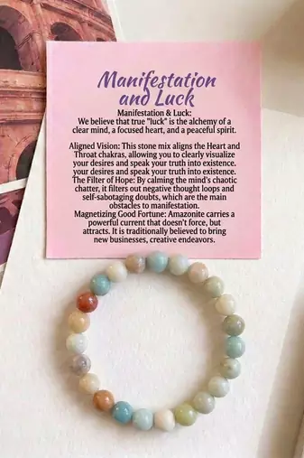 Multi color multi amazonite stone bracelet