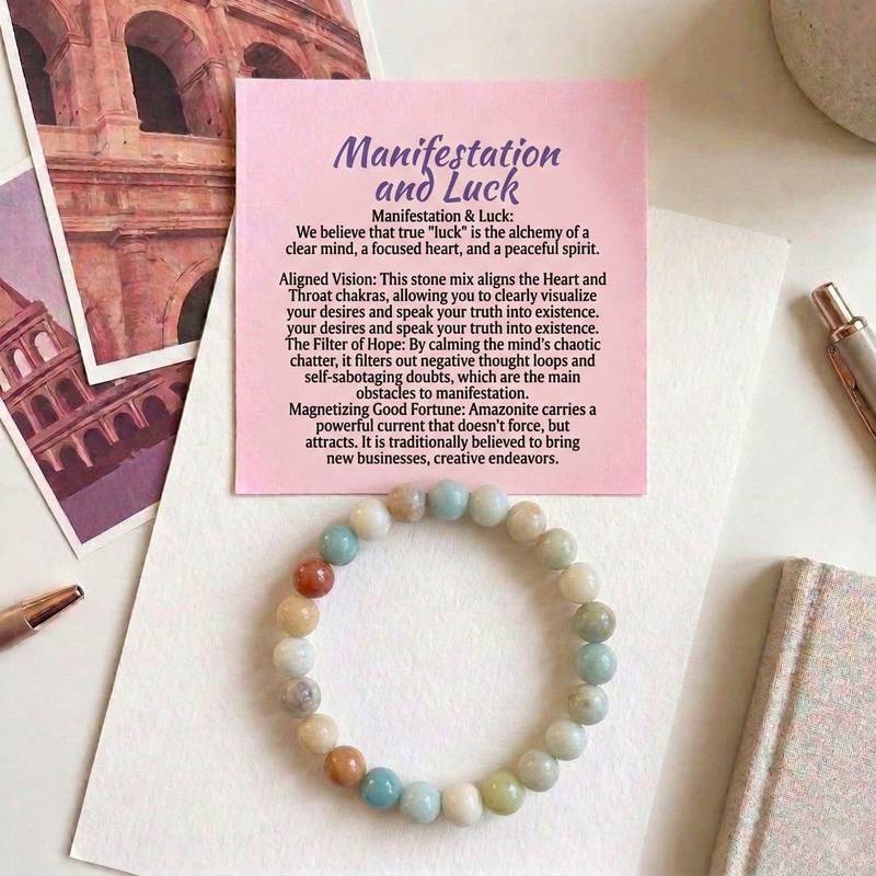 Multi color multi amazonite stone bracelet