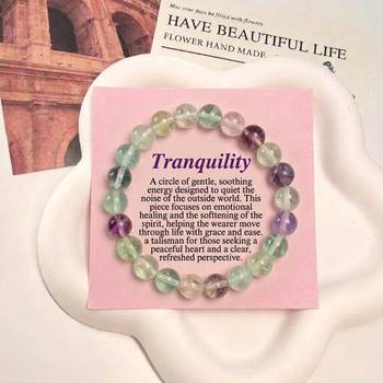Multi color fluorite stone bracelet 1
