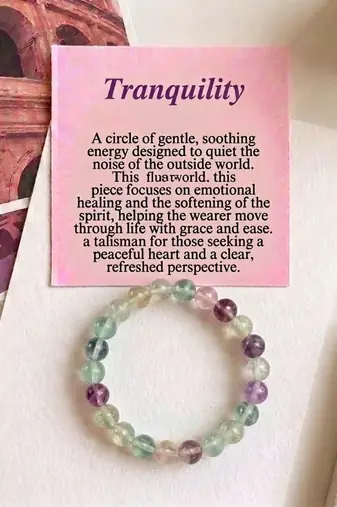 Multi color fluorite stone bracelet
