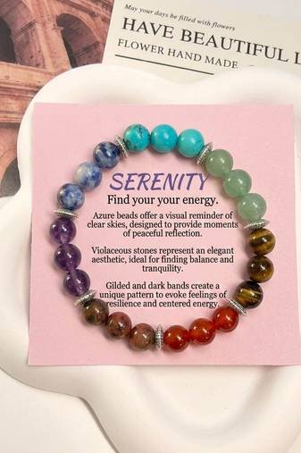 Multi color seven chakra bracelet