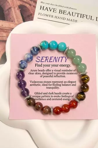 Multi color seven chakra bracelet