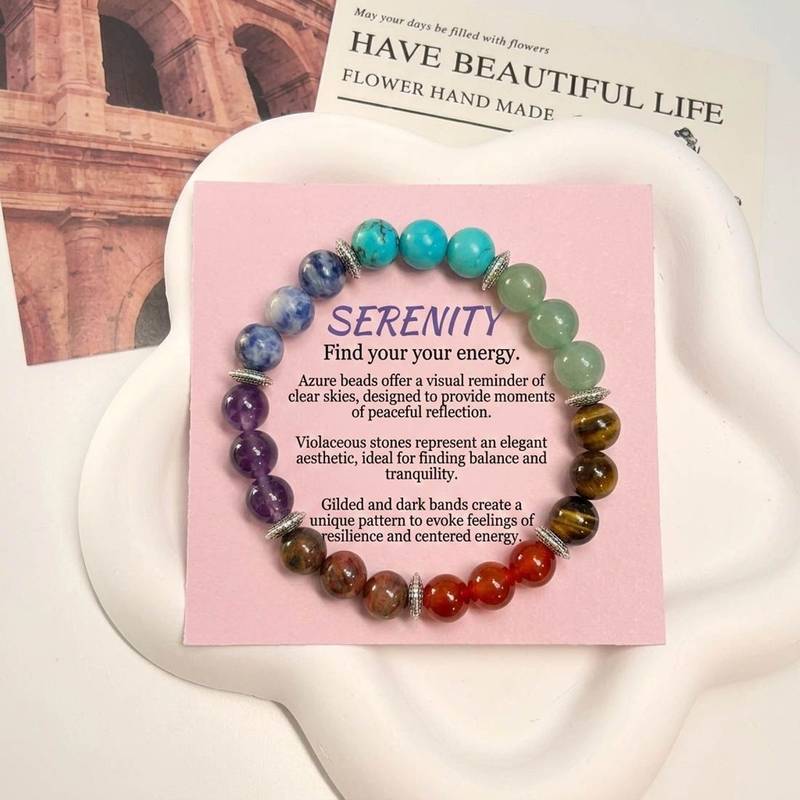 Multi color seven chakra bracelet