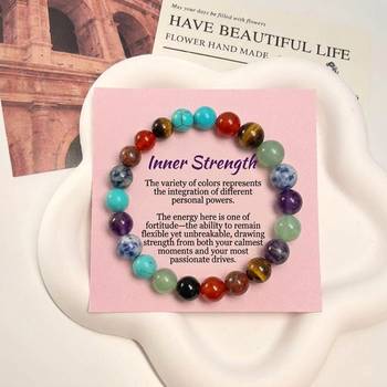 Multi color seven chakra bracelet 1