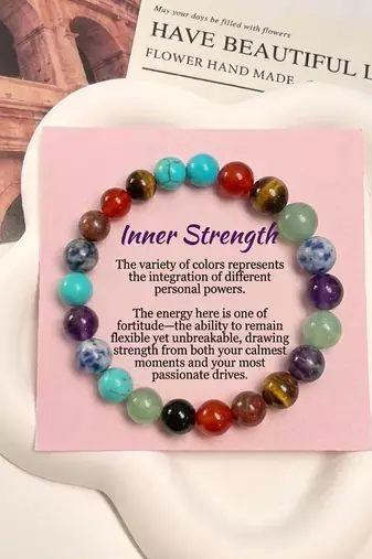 Multi color seven chakra bracelet