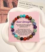 Multi color seven chakra bracelet