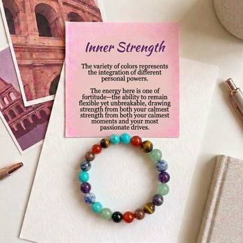 Multi color seven chakra bracelet 2