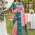 Peach Color Zari Weawing Border Work Silk Saree 