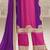 Pink purple embroidered georgette semi-stitch palazzo suit with dupatta