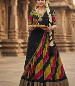 Soft Marchmellow Silk Foil Leheriya Print With Big Zari Weaving Border Lehenga Choli